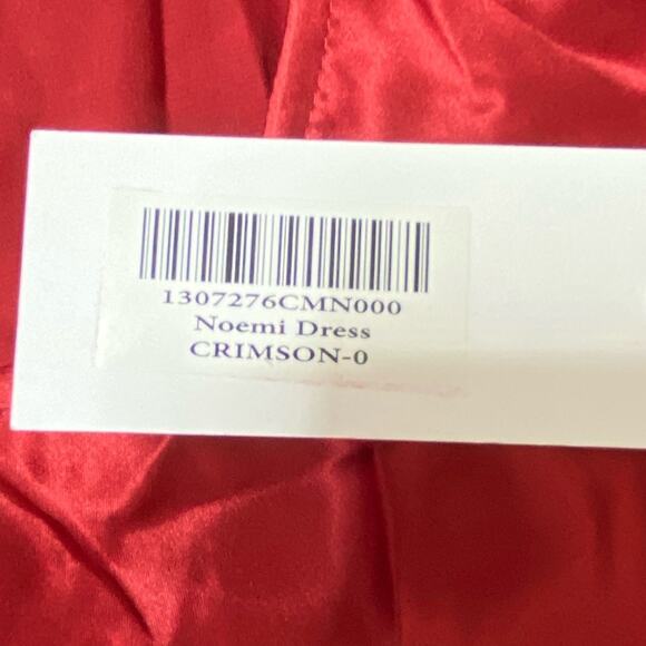 NWT Reformation Noemi Silk Bell Sleeve Cut Out Midi Dress in Crimson Size 0 - Picture 7 of 8